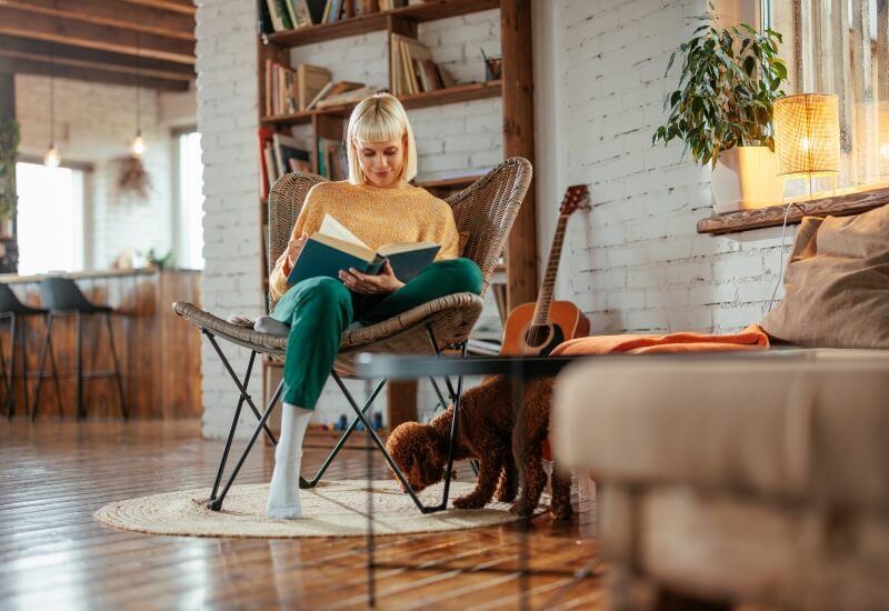 A person getting settled in a new location